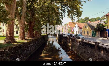 Meine schöne Heimatstadt Samobor, Kroatien Stockfoto