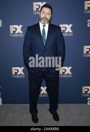 Pasadena, CA - 09 Januar, 2020: Nick Offerman besucht die FX Networks Star Walk Winter Presse Tour 2020 im Langham Huntington Stockfoto