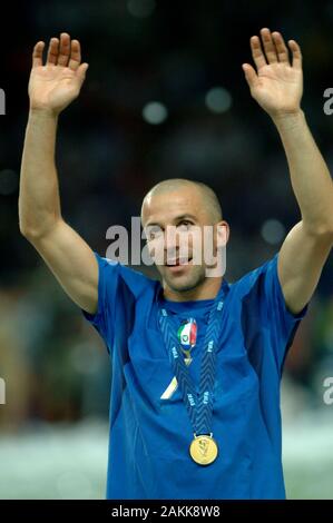 Berlin, Deutschland, 07.09.2006, FIFA WM 2006, Finale Italien-frankreich Olympiastadion: Alessandro Del Piero feiert nach dem Sieg Stockfoto