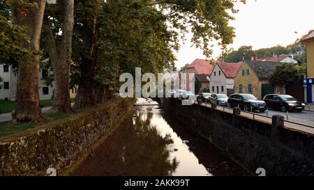 Meine schöne Heimatstadt Samobor, Kroatien Stockfoto