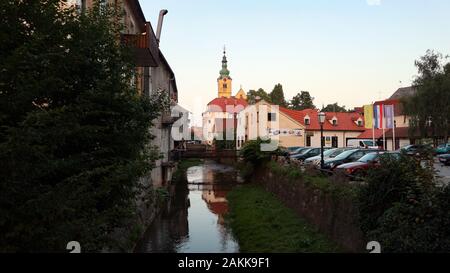 Meine schöne Heimatstadt Samobor, Kroatien Stockfoto