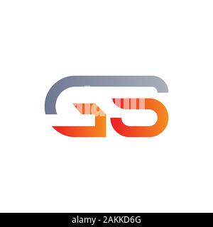 Erste GS Schreiben verbunden Logo. GS schreiben Typ Logo Design vector Template. Abstrakte Buchstaben GS Logo Design Stock Vektor