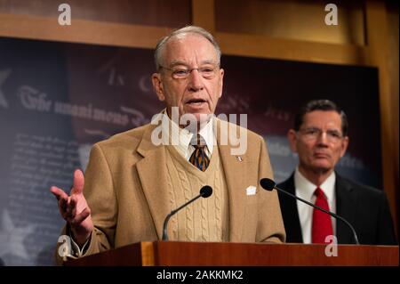 Us-Senator Chuck Grassley (R-IA) spricht über die United States-Mexico - Kanada Abkommen (USMCA) in Washington, DC. Stockfoto