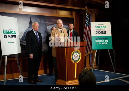 Us-Senator Chuck Grassley (R-IA) spricht über die United States-Mexico - Kanada Abkommen (USMCA) in Washington, DC. Stockfoto