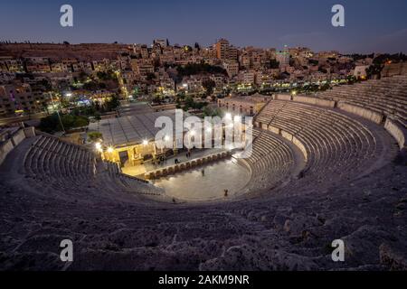 Amman, Jordanien - Römische Theater amphitheater Ruinen Stockfoto