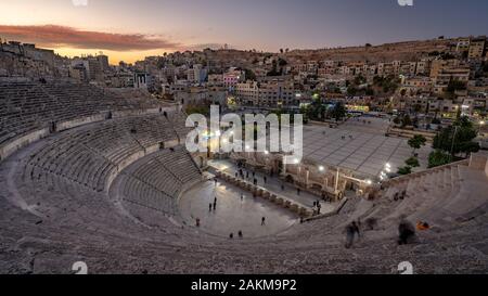 Amman, Jordanien - Römische Theater amphitheater Ruinen Stockfoto