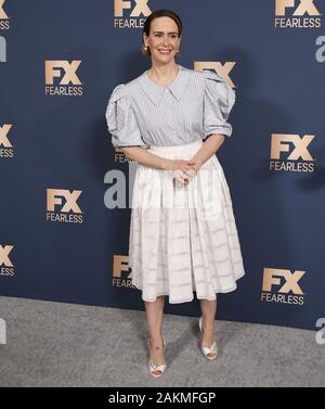 Sarah Paulson kommt an der FX Networks Winter TCA Starwalk gehalten im Langham Huntington in Pasadena, CA am Donnerstag, 9. Januar 2020. (Foto durch Sthanlee B. Mirador/Sipa USA) Stockfoto