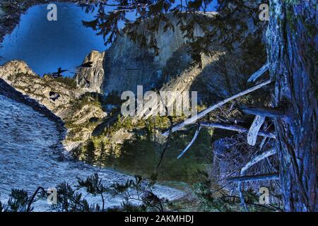 Half Dome aus Spiegel Teich Yosemite Stockfoto