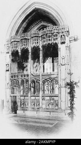 Schloss Warwick und seine Earls: von Sachsen bis in die Gegenwart. st Brere und Ranger von Wichwood Wald, und Generalleutnant im Herzogtum Aquitanien, andCaptain der Kräfte in den Staaten der Kirche, und J.P. für die Grafschaften von Warwick, Gloucester, und Northampton. Er lebte nicht lange, jedoch in der enjoymentof diese Unterscheidungen, starb aber schon im Alter oftwenty - zwei, und begraben, an seinem Wunsch, in Themiddle des Chores von Tewkesbury Abbey, zwischen 134 - * Das Haus von Beauchamp die Stände. Wehave someevidence ofhis Wert andamiabihty inder Tat thathis Popularität - war so gr Stockfoto