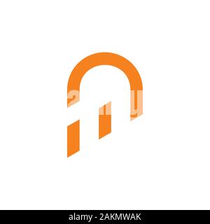 Bewegung nach oben Streifen geometrische Linie logo Vektor Stock Vektor