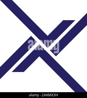 Schreiben nx einfache geometrische logo Vektor Stock Vektor
