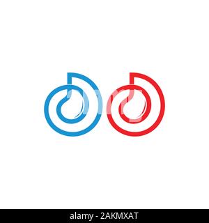 Tropfen Wasser Linie das Symbol logo Vektor Stock Vektor