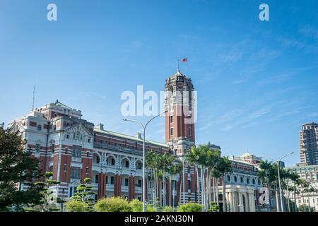 Taipei, Taiwan - Februar 2019: Presidential Bürogebäude in Taipeh, Taiwan. Das Gebäude ist ein historisches Wahrzeichen in der Innenstadt von Taipei. Stockfoto