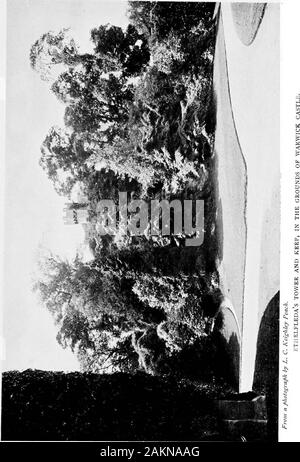 Schloss Warwick und seine Earls: von Sachsen bis in die Gegenwart. e wahrscheinlich aufgrund der Tatsache zugrunde liegenden fancifulstories hat im Fuß angegeben worden - Notizen. Wir gatherfrom denen, die Stadt wurde zu haben eingebaute im vierten Jahrhundert v. Chr. wurde gedacht, und das ist zweifellos richtig. Ein Lager zu diesem Zeitpunkt noch im Park kann zurückverfolgt werden, nicht weit von der heutigen Burg und hostiletribes lange nach besetzt und befestigte die Bergrücken des Tal auf beiden Seiten der Avon, als Zeuge thelong Linie der zeltdörfer an Loxley und die Welcomb earlymounds an. Der Rest ist teilweise deliberateinvention Stockfoto