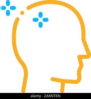 Baldheaded Mann Symbol Vektor Kontur Abbildung Stock Vektor