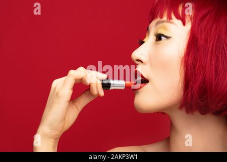 Die junge Frau Make-up Stockfoto