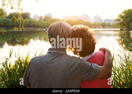 Das ältere Paar von Glück Stockfoto