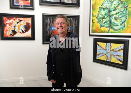 Hollywood, FL, USA. 09 Jan, 2020. Rick Allen des Def Leppard Kunst Ausstellung im Wentworth Galerie im Seminole Hard Rock Hotel & Casino am 9. Januar 2020 in Hollywood, Florida. Quelle: MPI04/Medien Punch/Alamy leben Nachrichten Stockfoto