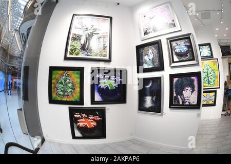 Hollywood, FL, USA. 09 Jan, 2020. Rick Allen des Def Leppard Kunst Ausstellung im Wentworth Galerie im Seminole Hard Rock Hotel & Casino am 9. Januar 2020 in Hollywood, Florida. Quelle: MPI04/Medien Punch/Alamy leben Nachrichten Stockfoto