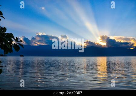 Yunnan Dali Erhai See Landschaft Stockfoto