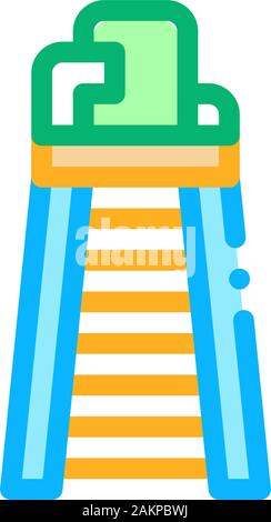 Richter Turm Stuhl Symbol Vektor Kontur Abbildung Stock Vektor