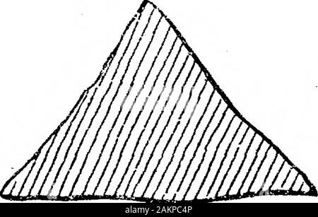 Der Übergang von der Rostro-Carinate Feuerstein Anbaugeräte auf den Tongue-Shaped River-Terrace Implementiert von Kies. Abschnitt Post. Abb. 16. (Etwas in der Größe reduziert.) Cat. Stockfoto