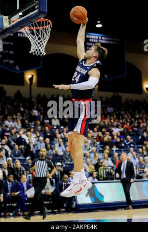 Januar 9, 2020: NCAA Basketball 2020: Gonzaga Bulldogs freuen Corey Kispert (24) Während der Gonzaga Bulldogs vs San Diego Toreros JAN 09 @ Jenny Craig Pavillon - San Diego, CA. Photo Credit: Michael Cazares/Cal Sport Media Stockfoto