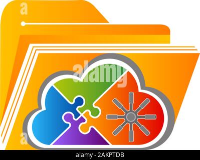 Cloud-Sicherheit Speicher Logo Stockfoto