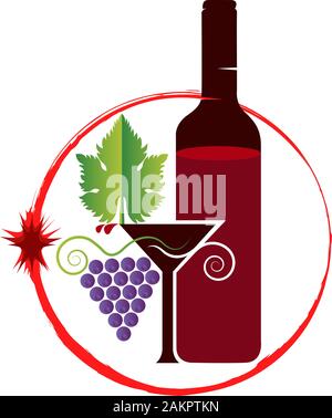 Wein-logo Stockfoto