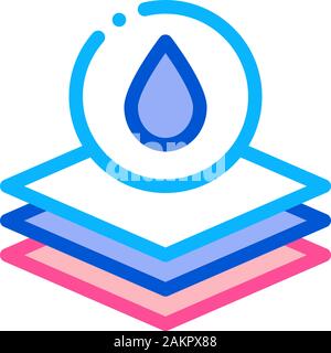 Absorbierende Schichten Symbol Vektor Kontur Abbildung Stock Vektor