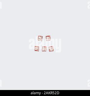 Set mit Abzeichen und Elementen für Weihnachten und Neujahr Stock Vektor