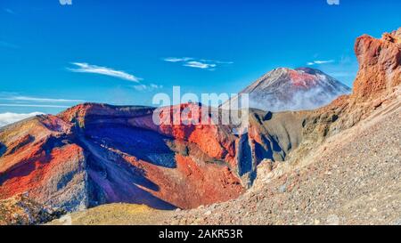 Leistungsfähige Natur Landschaft in Neuseeland, Alpine Tongariro Crossing. Stockfoto