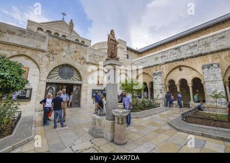 Klostergarten der Katharinenkirche, Bethlehem, Israel Stockfoto