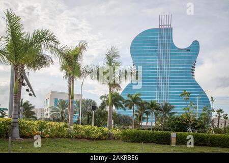 Seminole Hard Rock Hotel und Kasino, Hotel in Form einer Gitarre, Fort Lauderdale, Florida, USA Stockfoto