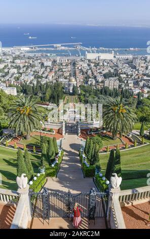 Bahai Gärten, Haifa, Israel Stockfoto