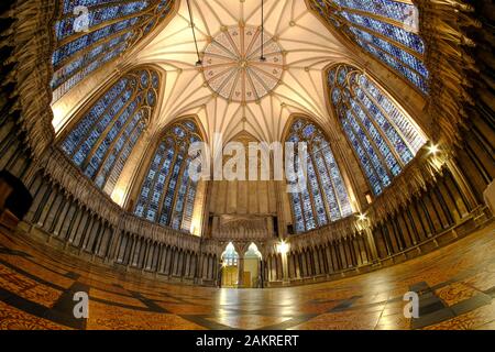 Die Kapitel House, York Minster, Großbritannien wurde zwischen 1285-86 errichtet. Stockfoto