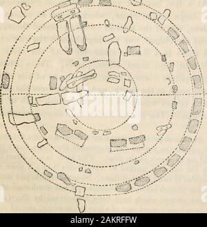 Die Grafik und historischen illustrator; eine originelle Mischung von literarischen, Antiquariaten und topografische Informationen, mit hundert und fünfzig Holzschnitten verziert. onuments, natürlich führen uns zu verweisen beide auf amuch späteren Periode, als dem, in dem die singlecircles von kleineren Steinen gebildet wurden,- und onebordering auf den Beginn der regelmäßigen Architec- tur. Es ist wahrscheinlich, dass dieser Zeitraum wurde aber ein fewcenturies vor der Unterwerfung von Großbritannien durch theRomans, und die Umstellung der Heidnischen inhabitantsto den christlichen Glauben: - zu welcher Zeit diese Orte ofidolatrous rendezvous Cea Stockfoto