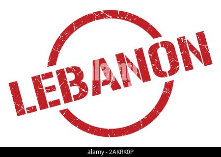 Libanon Stempel. Libanon grunge Runde isoliert anmelden Stock Vektor