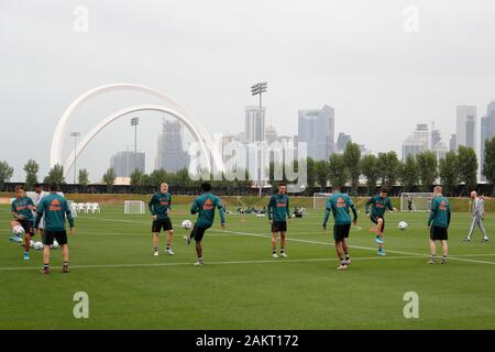 Doha, Katar. 10 Jan, 2020. DOHA, 10-01-2020, Streben, Park, in der Saison 2019/2020, Trainingscamp, Übersicht Credit: Pro Schüsse/Alamy leben Nachrichten Stockfoto