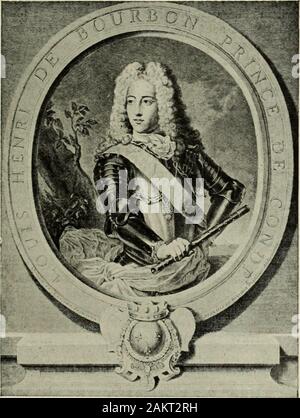 Les Arts dans la Maison de Condé. TROISIÈME PAliTIE LE DUC DE BOURBON 1710-1740. Pierre Goulrt. - Le DUC DE BoillliO. N ICH Louis-Henri - Auguste deBourbon, Septième princede Condé, Prit le titre de ducde Bourbon après la mort deson Père et fut selonla désigné, Tradition, Sous Le nom deM. le Duc. Il épousa, en 1713, sa cousine Marie-Anne de Bourbon-Conli. En 1720, il Veuf tomba La même annéesous Le joug de M de Prie, qui devint Le véritable cliefde lÉtat le Jour où la Nachfolge Sohn amantprit du Régent. Vaincu dans sa Lutte contrele Kardinal de Fleury, le ducde Bourbon fut à exilé Clian - Tilly, Anhänger Stockfoto
