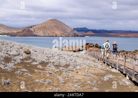 Die aride Landschaft von Bartolome Island, Galapagos Stockfoto