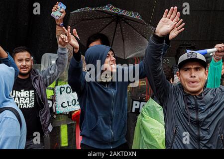 Nationaler Streik In Kolumbien Gegen Ivan Duque, Bogota Kolumbien, 21. November 2019 Stockfoto