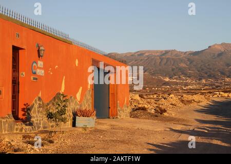 Haus auf Teneriffa auf einer unwegigen Strecke. Foto von Nikki Attree Stockfoto