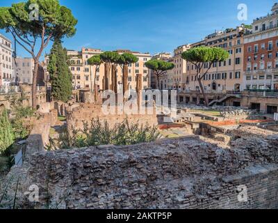 Argentinien Torre Piazza im Zentrum von Rom, Italien Stockfoto