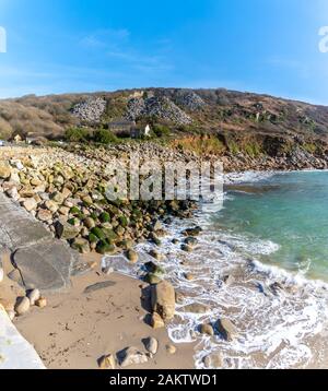 Lamorna Cove, in der Nähe von Penzance, Cornwall, UK. Stockfoto