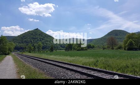 Bad Urach ist eine Stadt in Deutschland, mit vielen historischen Sehenswürdigkeiten Stockfoto