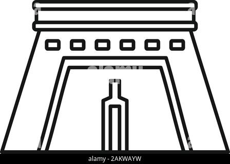 Ägypten Tempel Symbol. Übersicht Ägypten Tempel vektor Symbol für Web Design auf weißem Hintergrund Stock Vektor