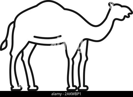 Ägypten kamel Symbol. Übersicht Ägypten kamel Vektor Symbol für Web Design auf weißem Hintergrund Stock Vektor