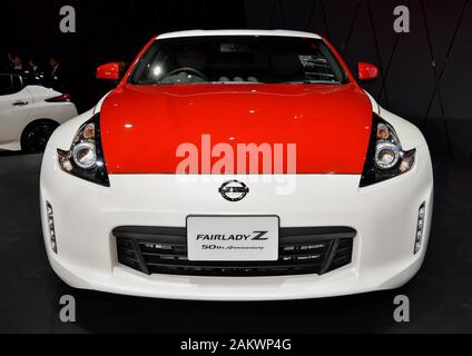 Chiba, Japan. 10 Jan, 2020. Nissan Fairlady Z 50. Jahrestag Modell wird gesehen, dem Tokyo Auto Salon 2020 in Makuhari Messe in Chiba-Prefecture, Japan am Freitag, den 10. Januar 2020 angezeigt. Etwa 438 Automobilhersteller und Auto Teile Entscheidungsträger appellieren, ihre neuesten Produkte auf einen drei-Tage Autos und Rennwagen Ausstellung in dieser Veranstaltung. Foto von keizo Mori/UPI Quelle: UPI/Alamy leben Nachrichten Stockfoto