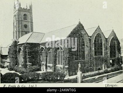 Eine bildhafte und anschauliche Anleitung zu Plymouth, Stonehouse und Devonport mit Exkursionen durch Fluss, Straße und Meer. Plymouth.. F. Frith & Co., Ltd.,] st. Andrews Kirche. Stockfoto